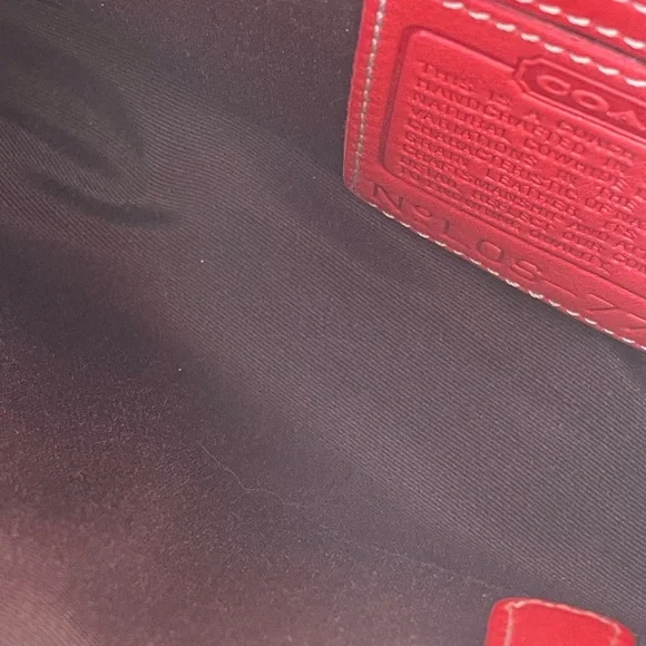 Coach Red Leather Shoulder Bag - Picture 6 of 6